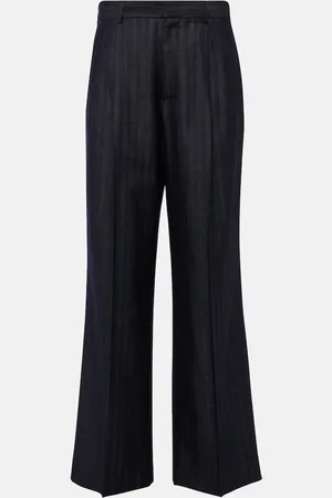 Etro Pantalones anchos de mezcla de lana