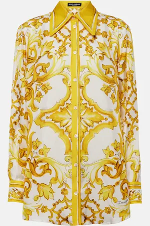 Dolce & Gabbana Camisa Majolica en sarga de seda