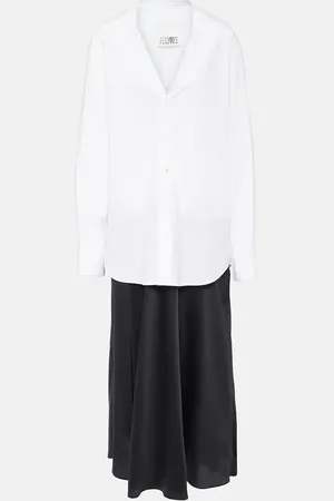 Maison Margiela Vestido midi de algodón