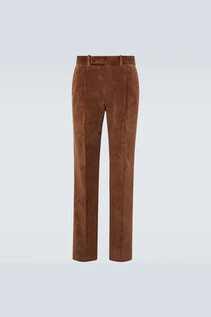 Incotex Pantalones rectos de pana de algodón