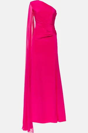 Roland Mouret Vestido de fiesta asimétrico de chifón de seda
