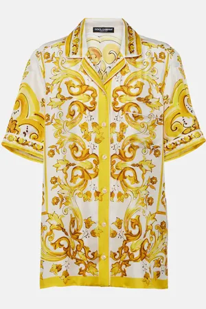 Dolce & Gabbana Camisa Majolica en sarga de seda