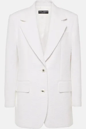 Dolce & Gabbana Blazer de tweed de mezcla de algodón