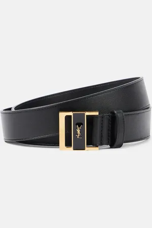 Saint Laurent Cinturón Gio de piel
