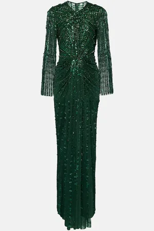 Jenny Packham Vestido de fiesta Anja con lentejuelas