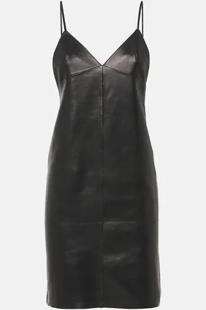 Saint Laurent Vestido lencero de piel