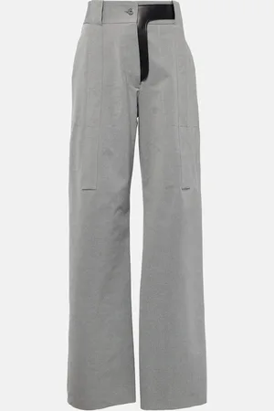 Salvatore Ferragamo Pantalones rectos de tiro alto