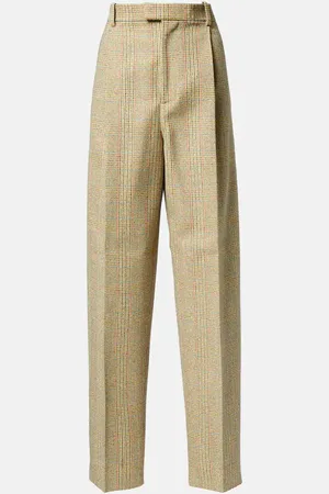 Bottega Veneta Pantalones rectos a cuadros Príncipe de Gales
