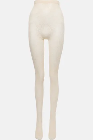 Saint Laurent Medias de encaje floral