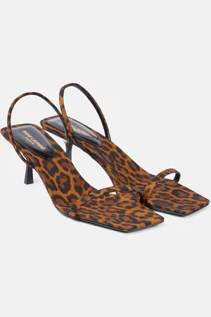 Saint Laurent Sandalias Jaspe 55 de grogrén estampadas
