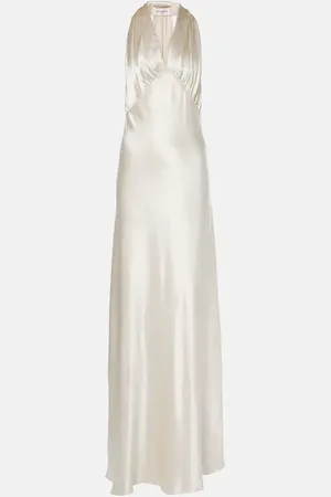 Saint Laurent Vestido de fiesta de satén