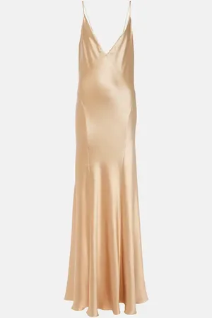 Saint Laurent Vestido de fiesta de satén de seda