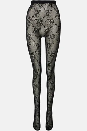 Saint Laurent Medias de encaje floral