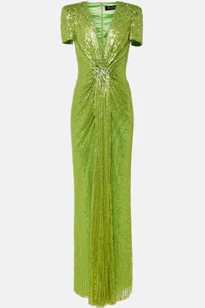 Jenny Packham Vestido de fiesta Momoka de tul con lentejuelas