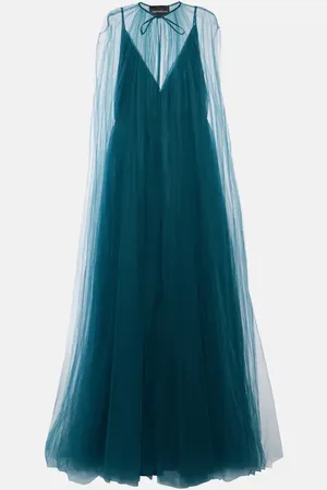 Costarellos Vestido de fiesta Cassandra de tul con capa