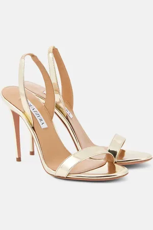Aquazzura Sandalias So Nude 105 de piel metalizada