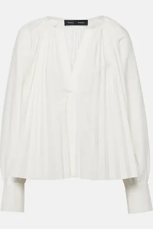 Proenza Schouler Blusa Monica de popelín de mezcla de algodón