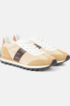 Hogan Zapatillas de ante con ribete de piel