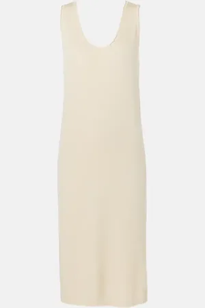 The Row Vestido midi Garfield de seda