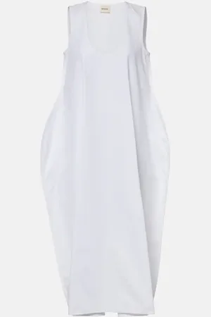 Khaite Vestido midi Coli de popelín de algodón