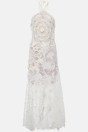 Oscar de la Renta Vestido de fiesta de guipur y croché