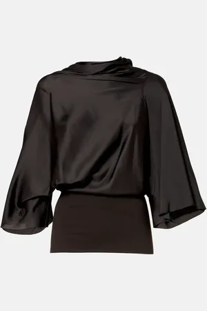 Rick Owens Top Cylinder de satén drapeado