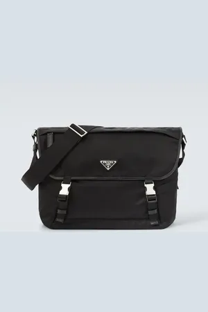 Prada Bolso cruzado de Re-Nylon con piel