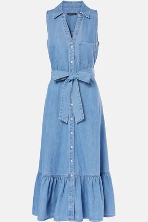 VERONICA BEARD Vestido midi Edwina de denim