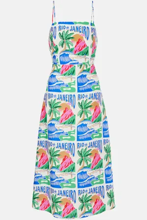 Farm Rio Vestido midi Carioca Posters de mezcla de lino