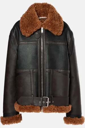 Stella McCartney Chaqueta biker con borrego sintético