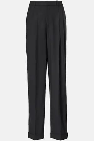 Ralph Lauren Pantalones rectos de mezcla de lana