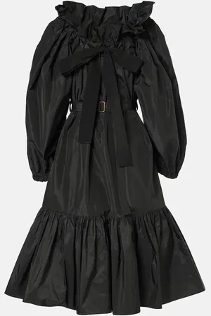 Patou Vestido corto de faya con volantes