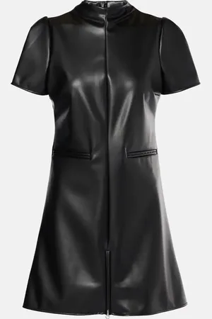 Courrèges Courrèges Vestido corto de piel sintética