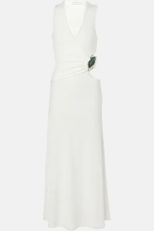 CHRISTOPHER ESBER Vestido largo Moodstone con abertura