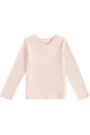 Chloé Chloé Kids Top de jersey de algodón con logo