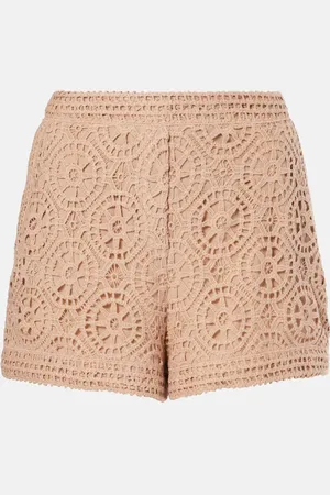 Elie saab Shorts de macramé de algodón