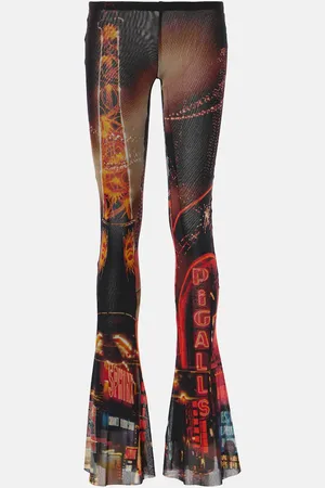 Jean Paul Gaultier Pantalones flared Pigalle de malla