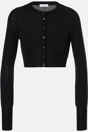 Alaïa Alaïa Cárdigan cropped de mezcla de lana