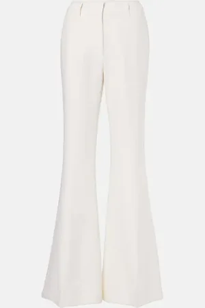 GABRIELA HEARST Pantalones flared Rhein de mezcla de lino de tiro alto