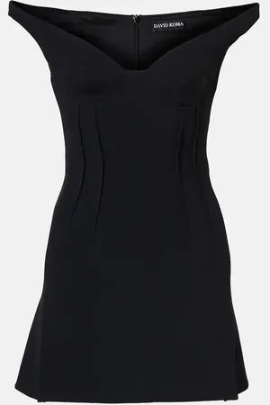 DAVID KOMA Vestido corto con hombros descubiertos