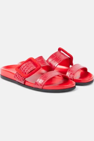 Manolo Blahnik Sandalias Mayfu de piel grabada