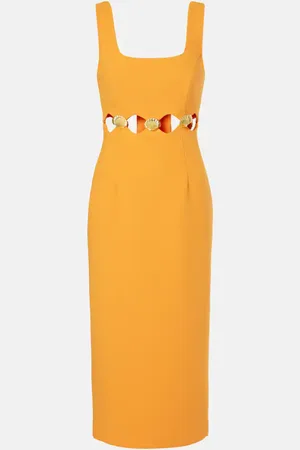 Rebecca Vallance Vestido midi Sirene con aberturas