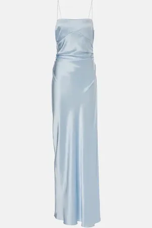 SIR Vestido lencero Lush de seda fruncido