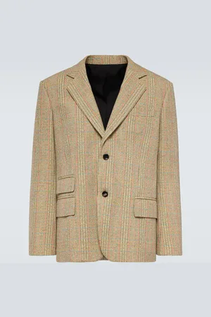 Bottega Veneta Blazer de mezcla de lana a cuadros
