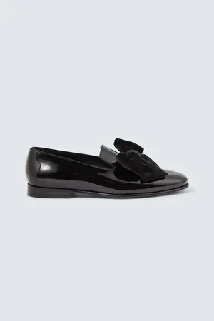 Manolo Blahnik Mocasines Janser de charol con lazo