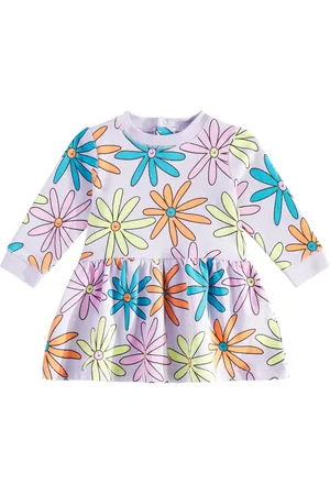 Stella McCartney Bebé - vestido sudadera de algodón floral