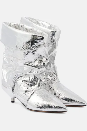 Isabel Marant Botines Edrik de piel metalizada
