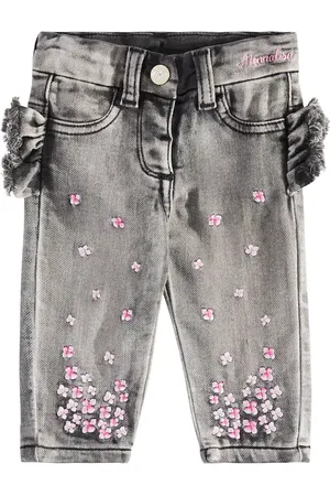 MONNALISA Bebé - jeans adornados con volantes