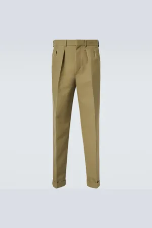 Tom Ford Pantalones plisados de satén de algodón