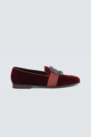 Manolo Blahnik Mocasines Carlton de terciopelo